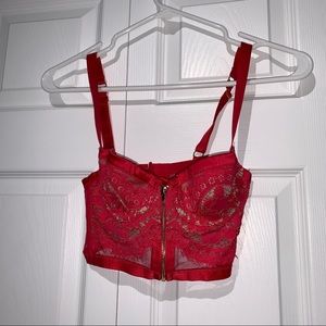 Victoria’s Secret Red Lace Bustier